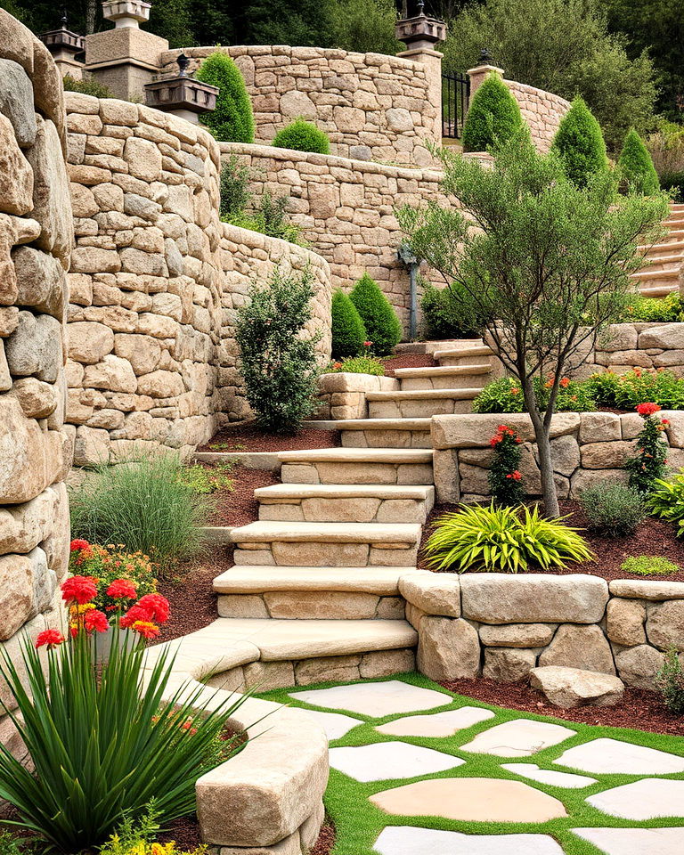 natural stone walls