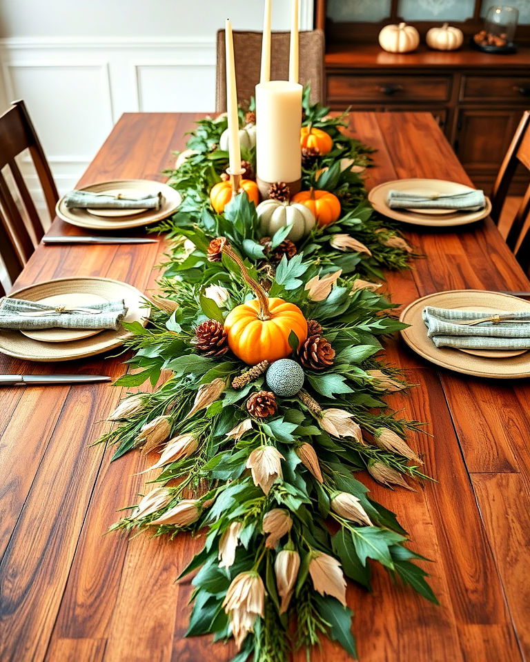 nature inspired lush and stunning table runner