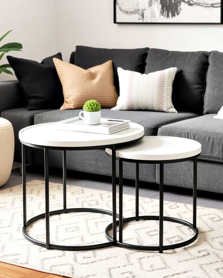 nesting tables for versatile living room