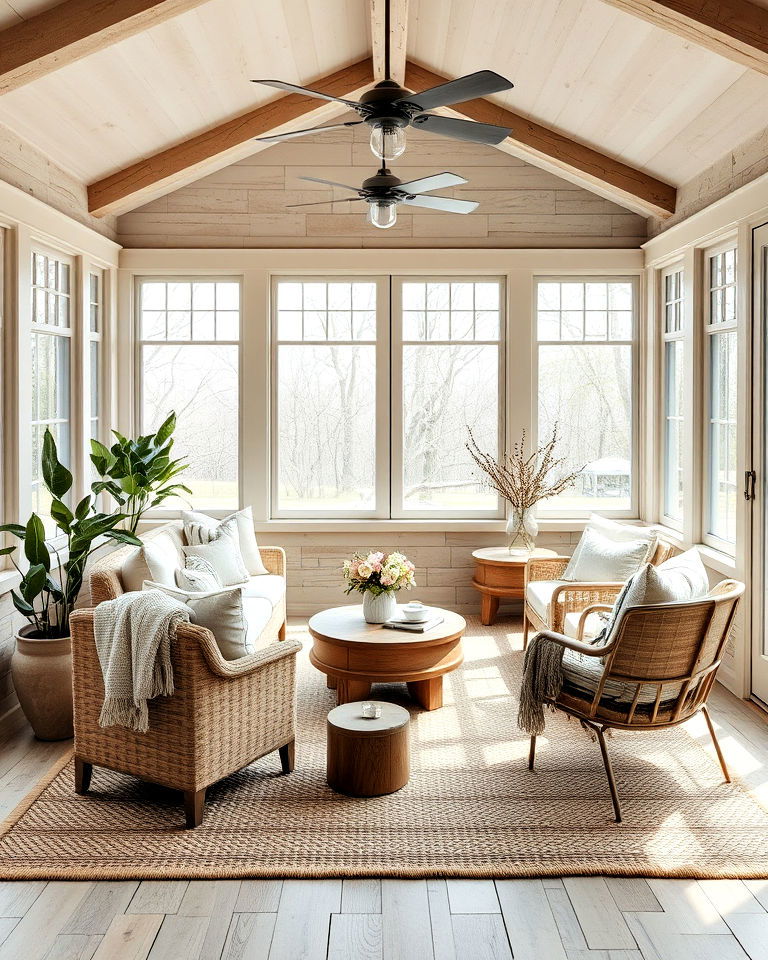 neutral color palette sunroom