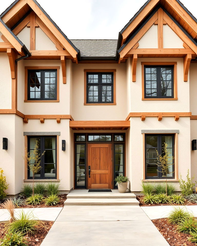 neutral palette with wood accents to add cham