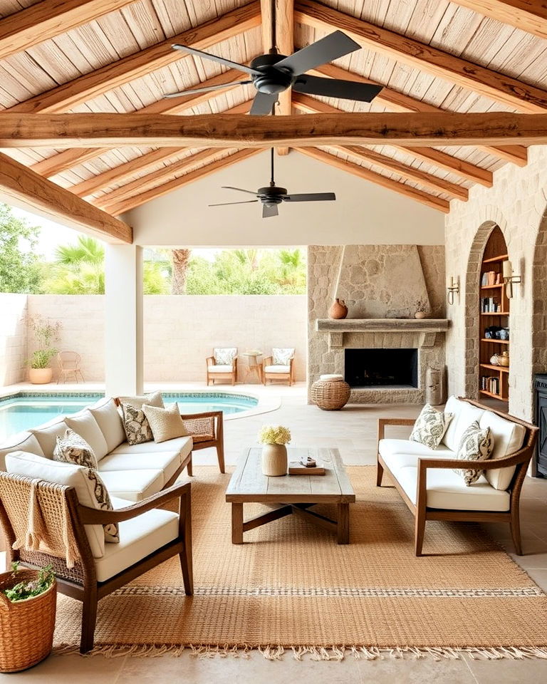neutral pool house color palette