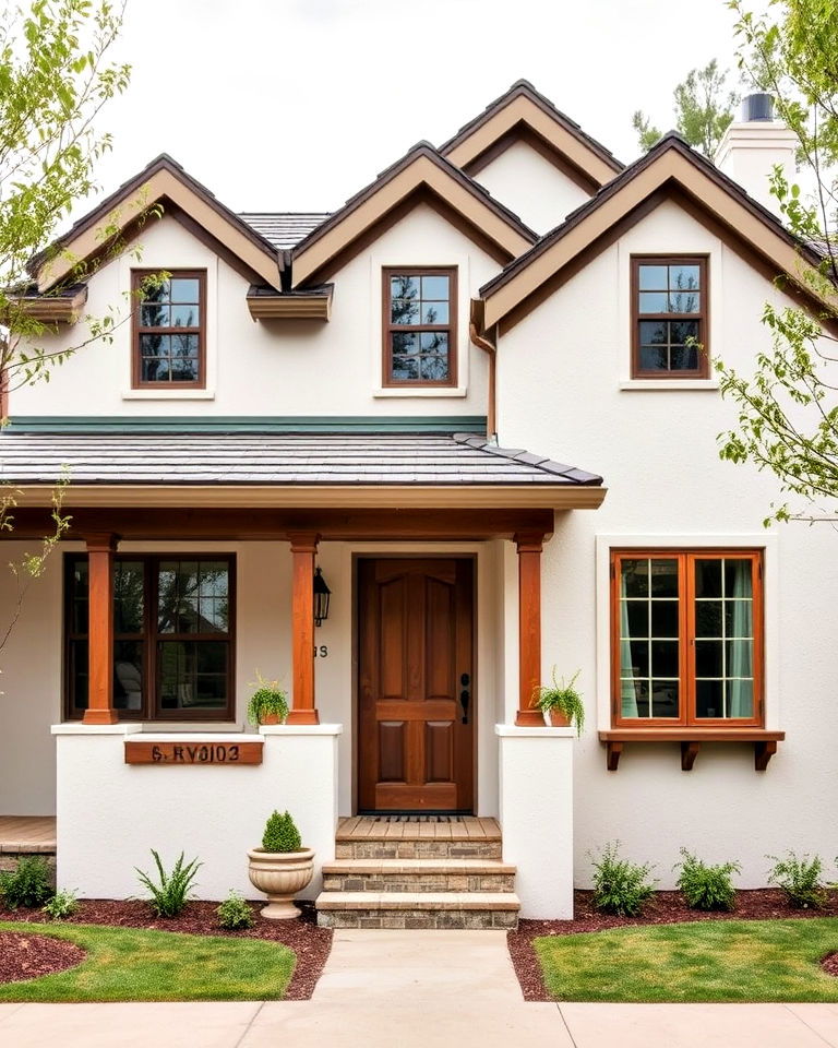 neutral stucco finishes