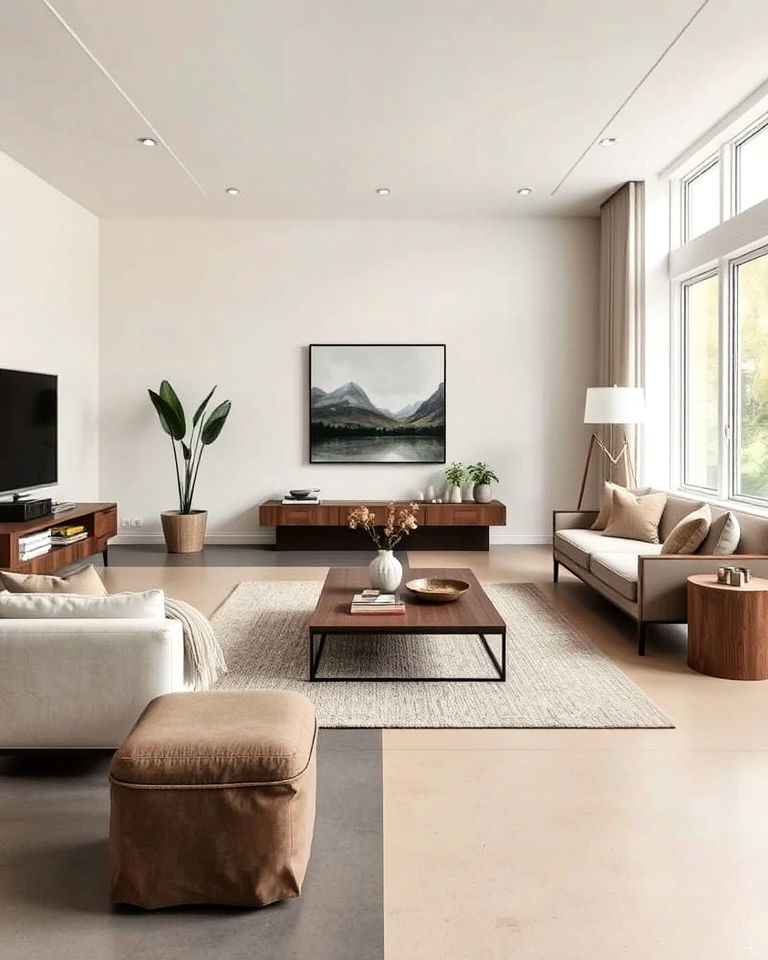 neutral two tone floor