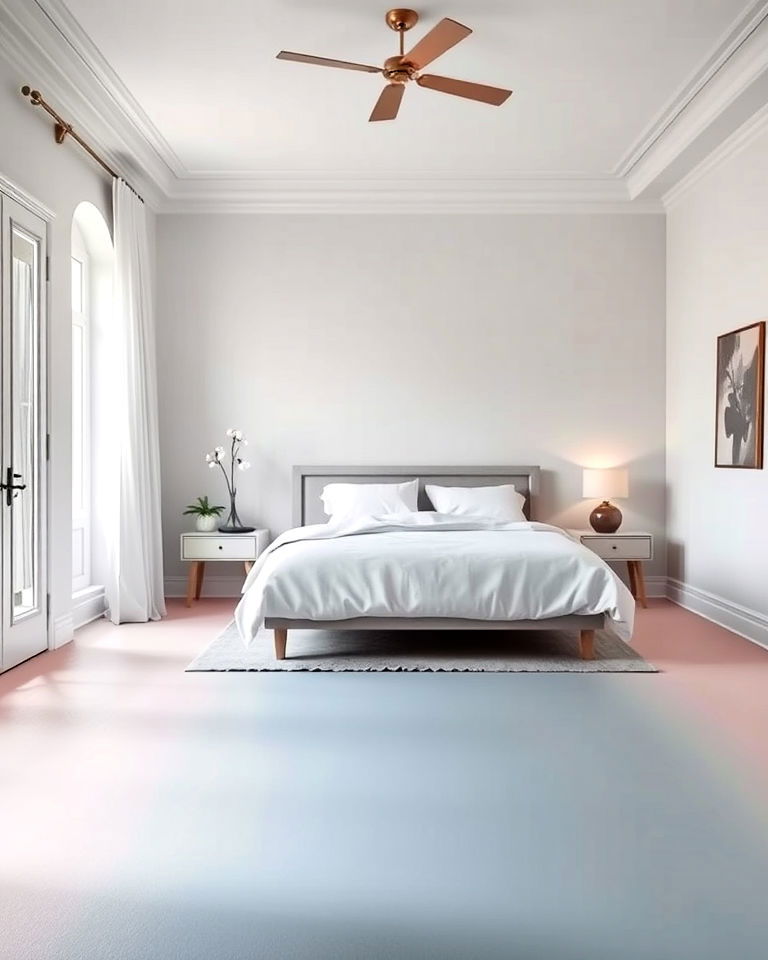 ombre gradients floor for bedroom