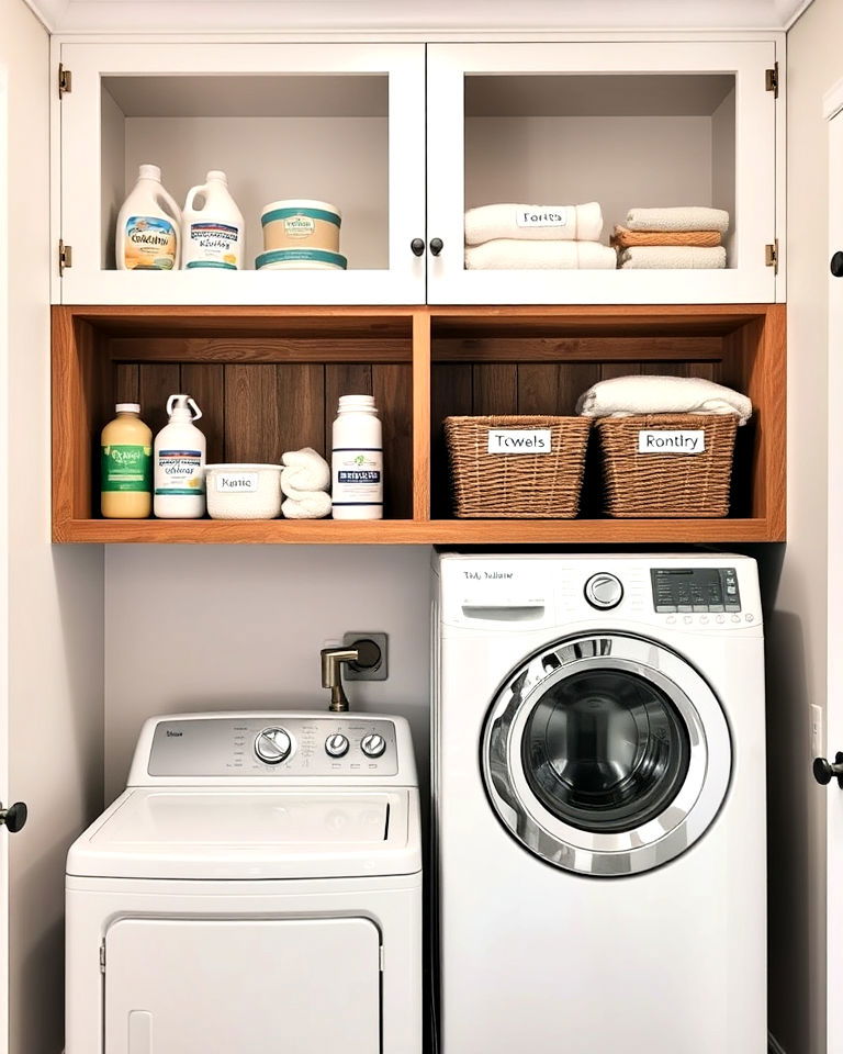 open cubbies for easy organization