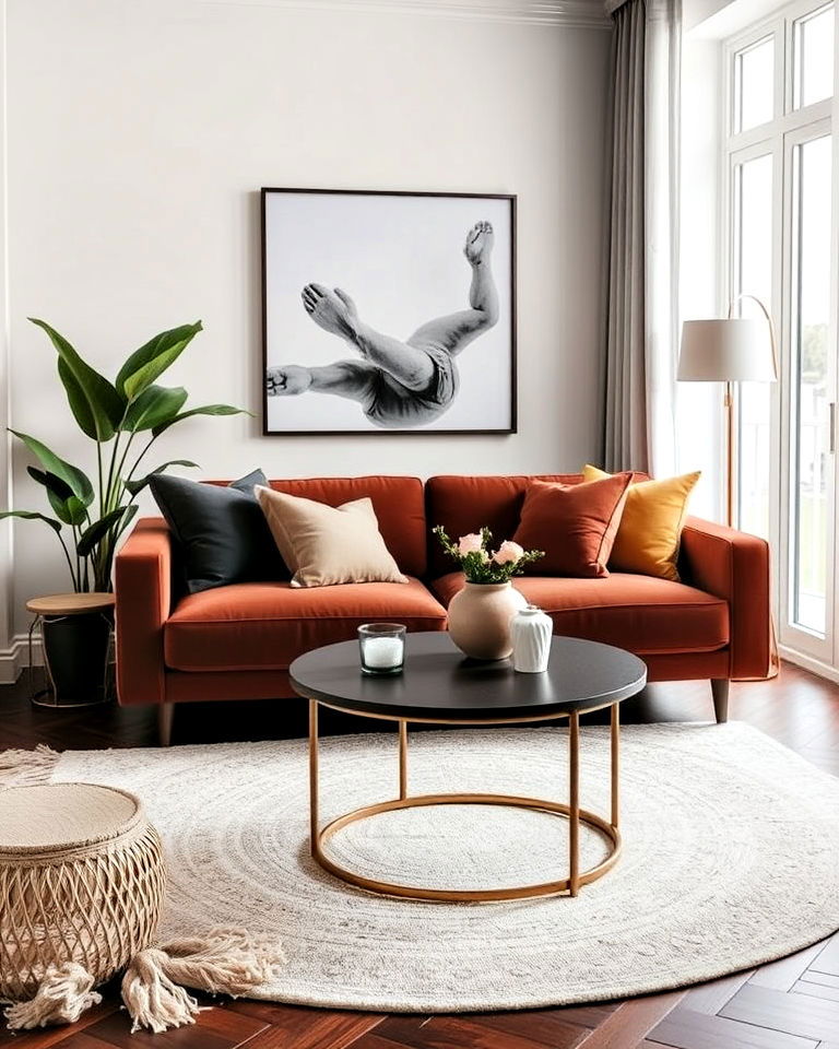 opt for round furniture to save space