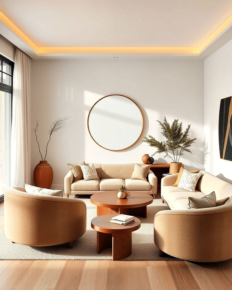 organic shapes and curves for modern interior