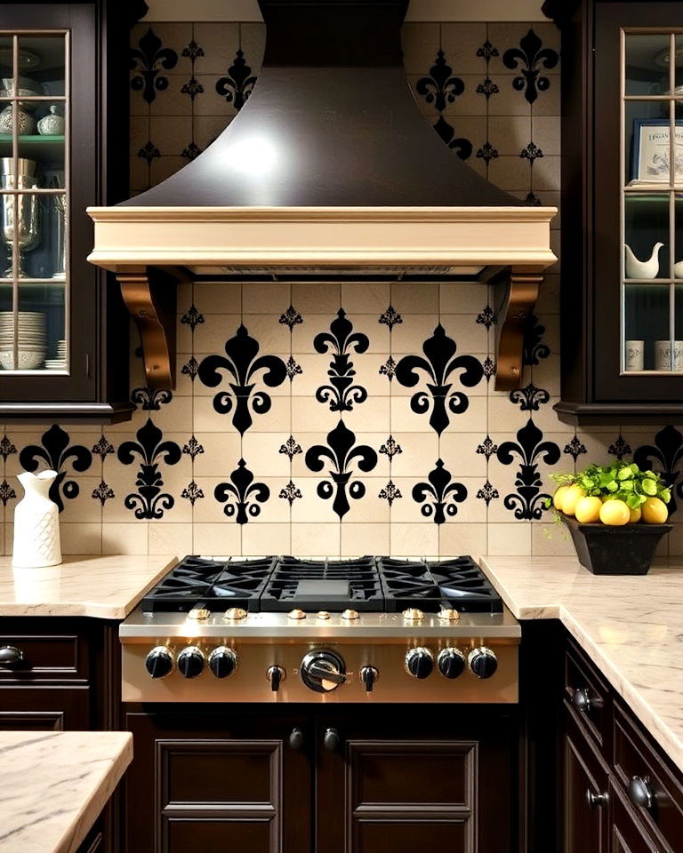 ornate backsplashes with intricate patterns