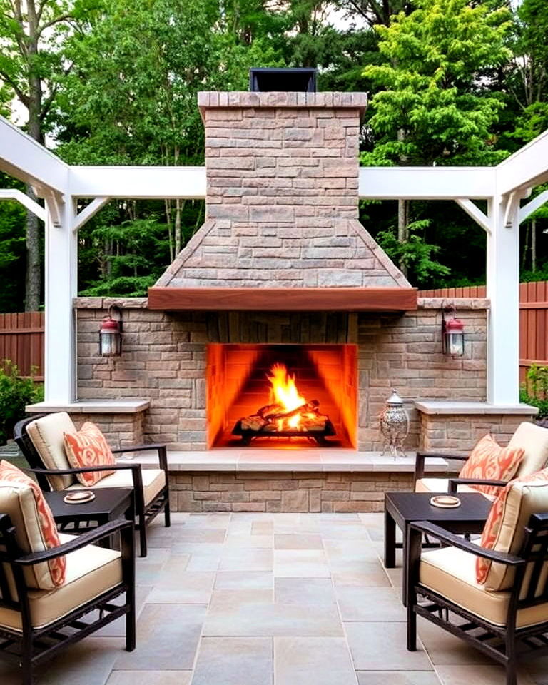 outdoor fireplace extension