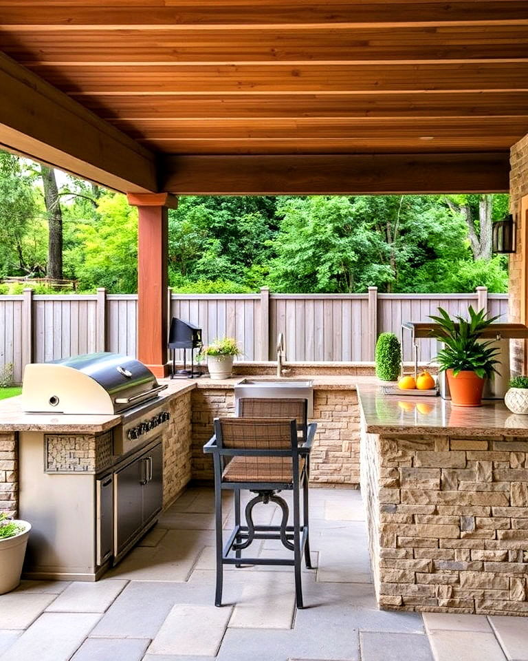 outdoor kitchen addition