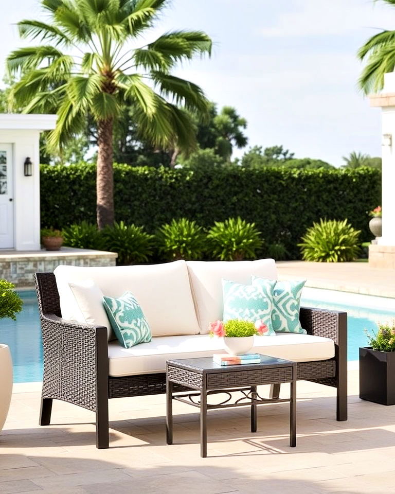 outdoor loveseats for pool