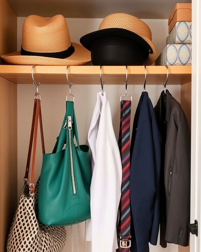 over the shelf hooks for extra hanging space