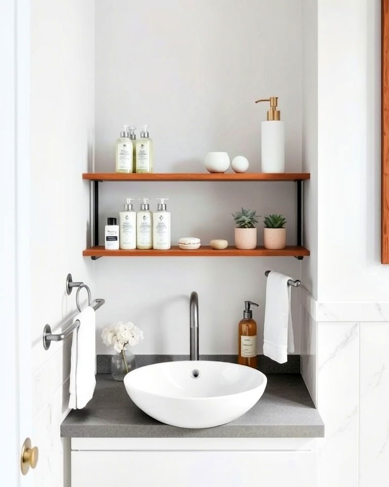 over the sink shelf