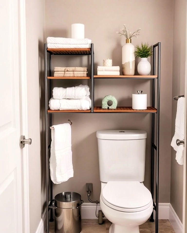 over the toilet shelf