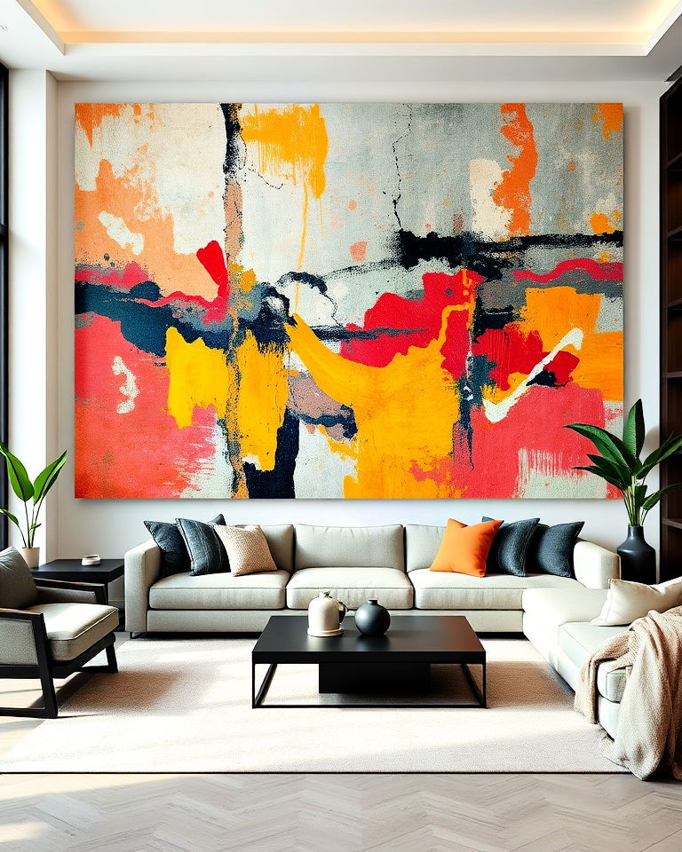 oversized abstract canvas