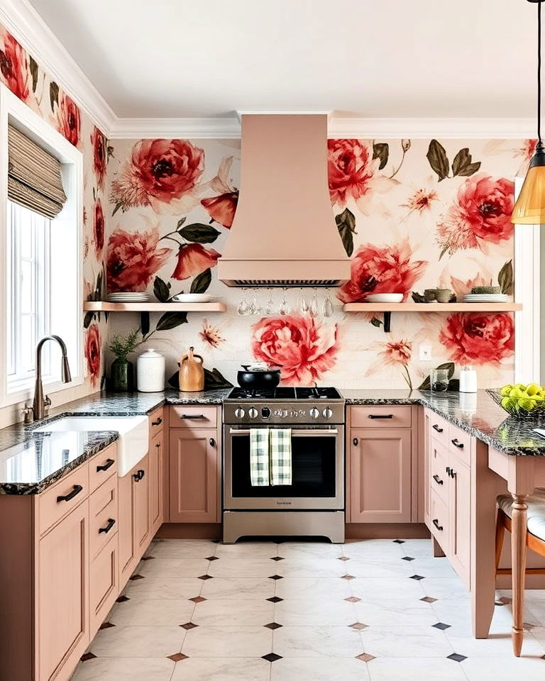 oversized floral prints wallpaper