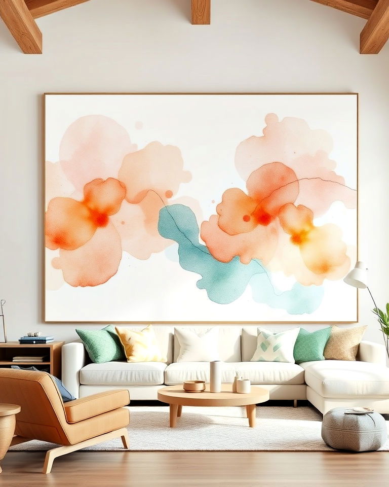 oversized watercolor paintings art