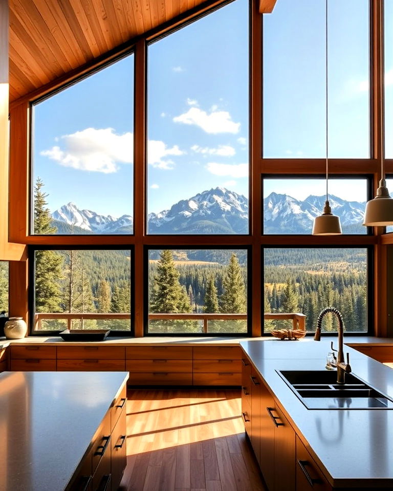 oversized windows for scenic views
