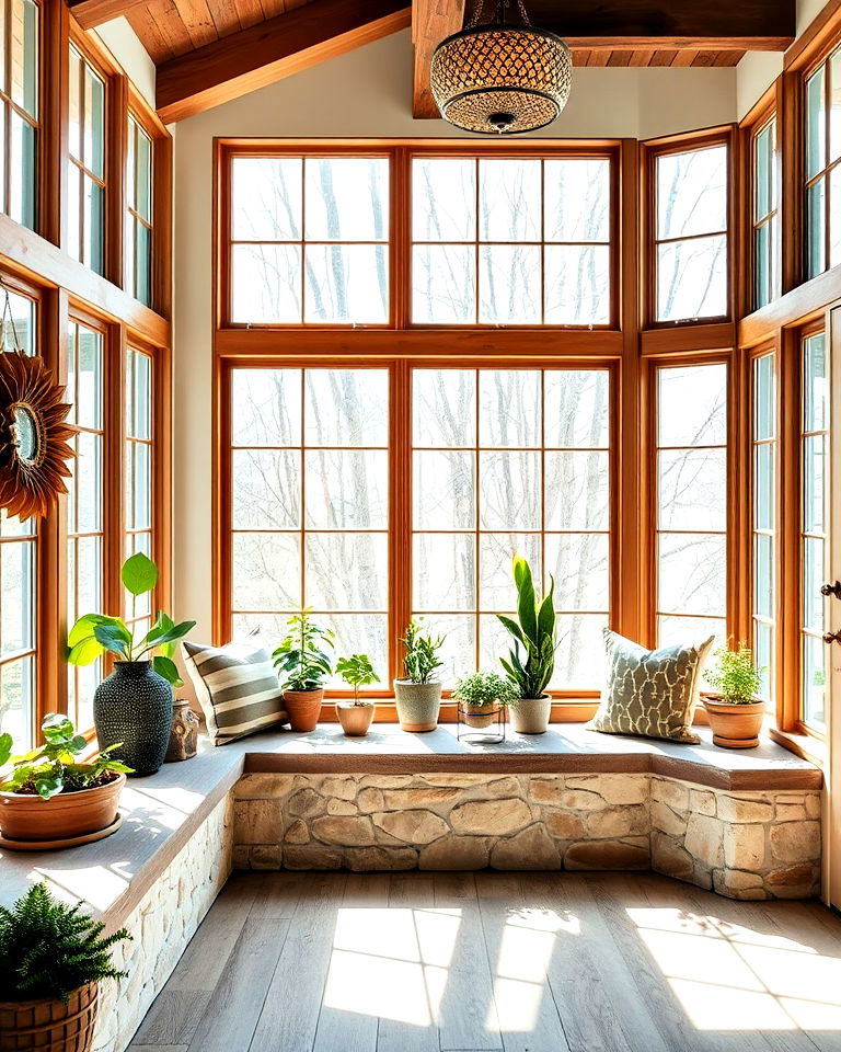 oversized windowsills to add functionality