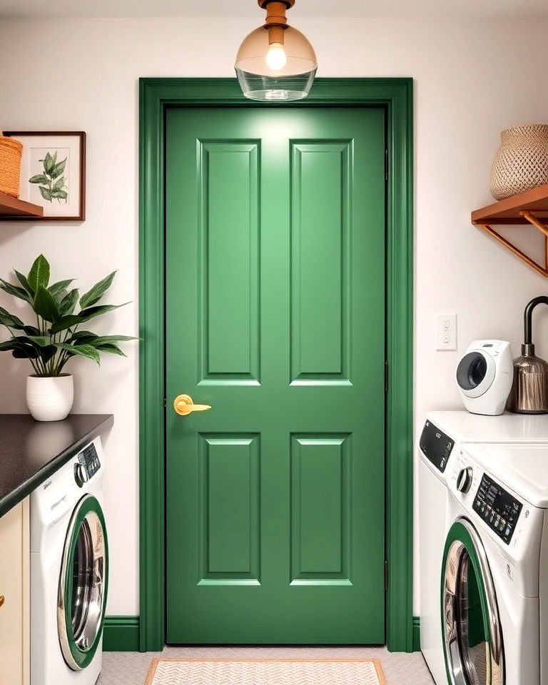 paint the laundry door green