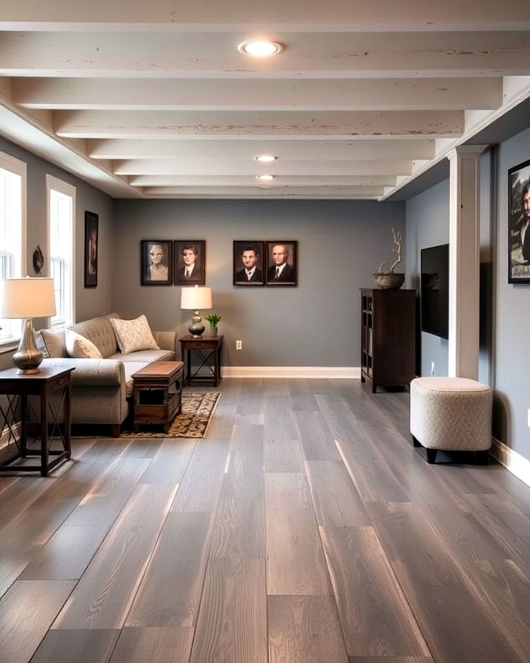 painted wood planks