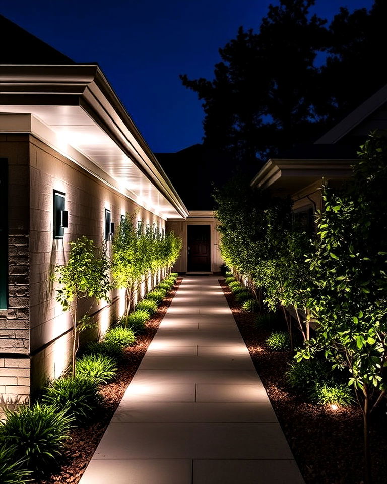 pathway lighting from soffits