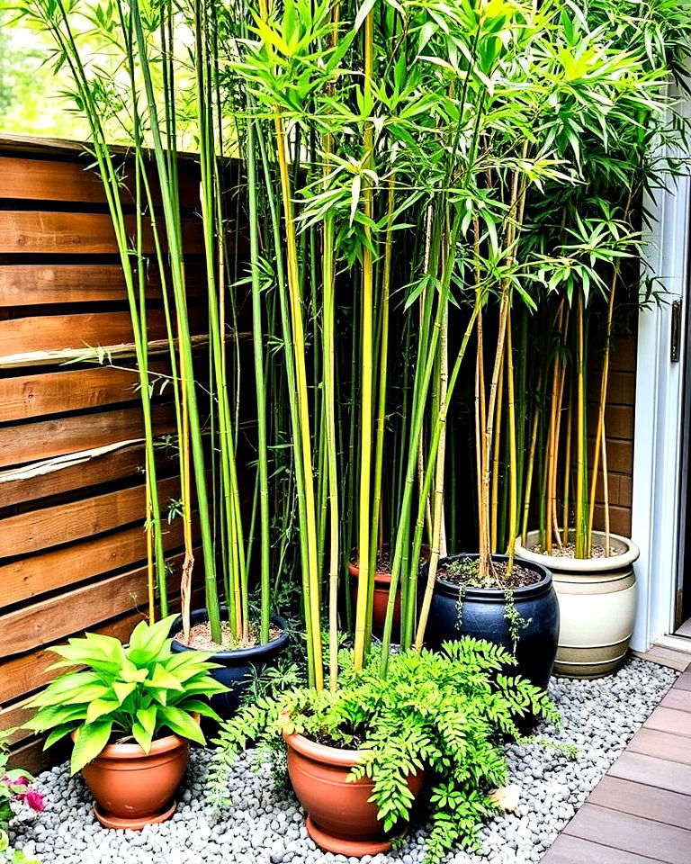 patio compact bamboo garden