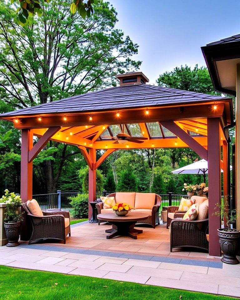 patio extension with a gazebo
