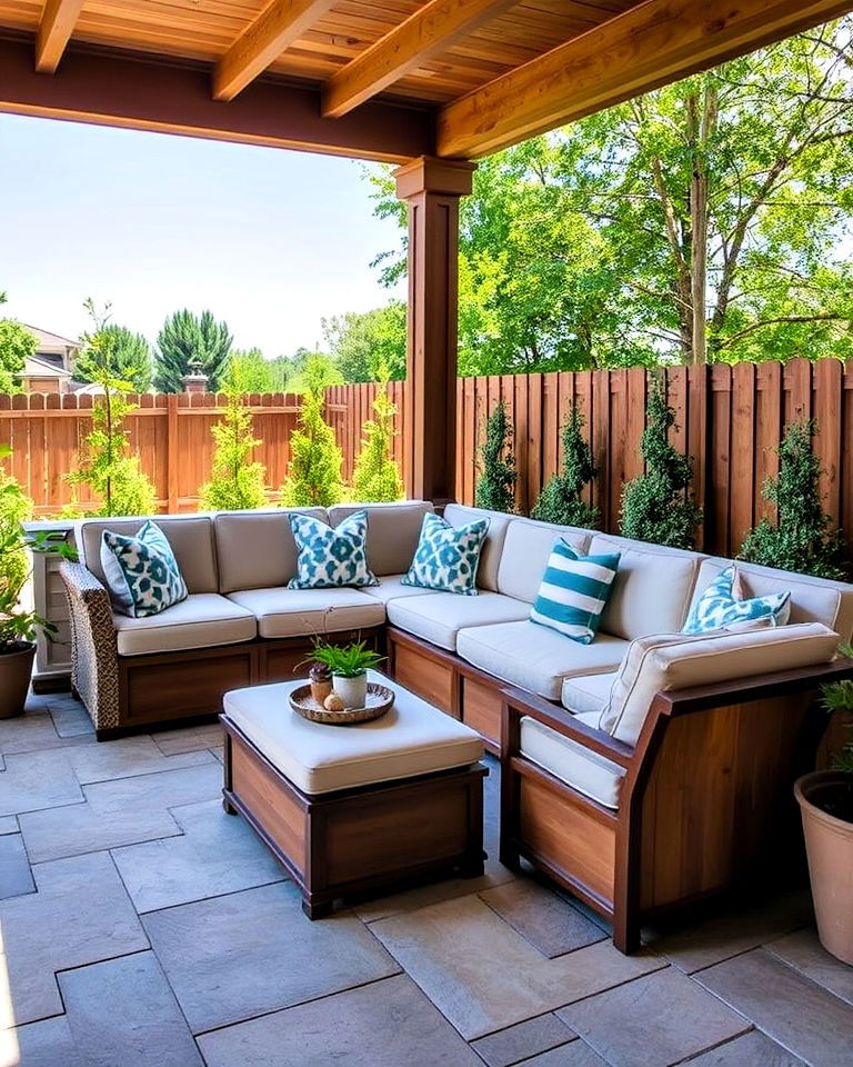 patio extension with built in seating