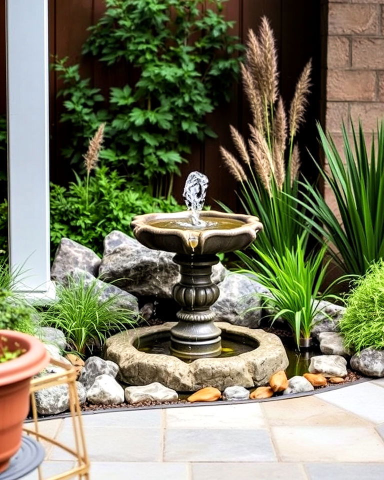 patio extension with water feature