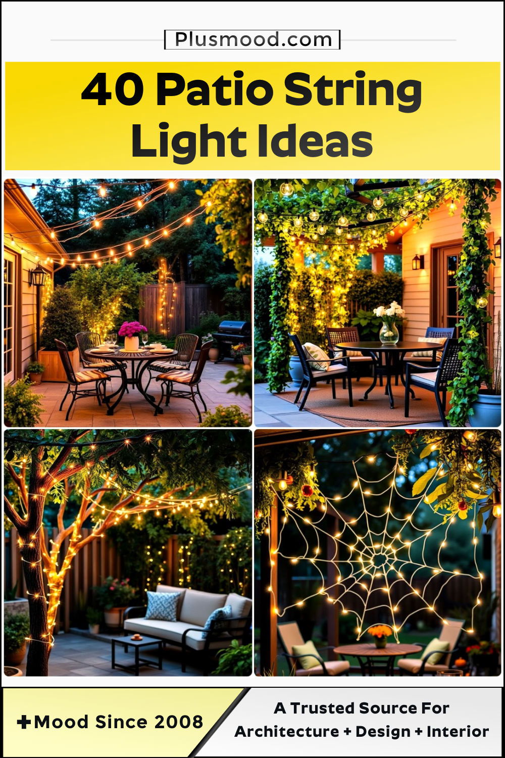 patio string light ideas and inspiration