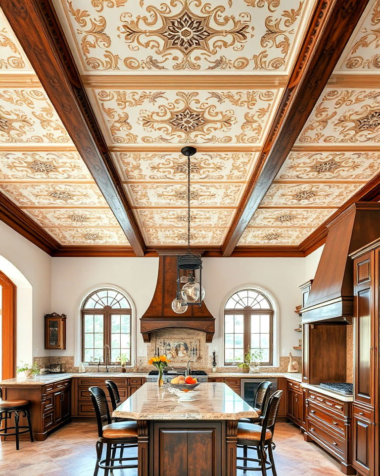 patterned ceiling tiles