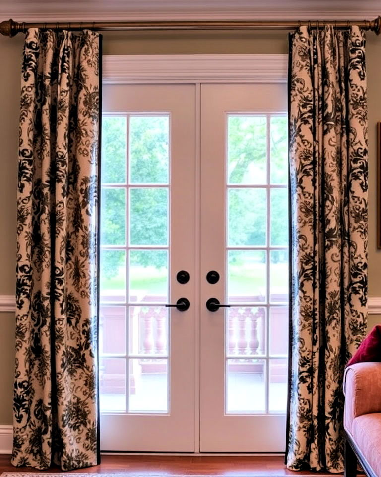 patterned curtains for a stylish accent