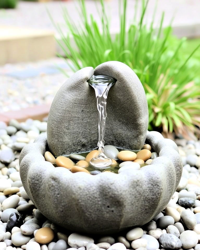 pebble fountain