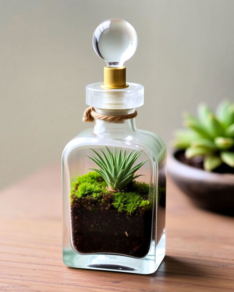 perfume bottle terrarium