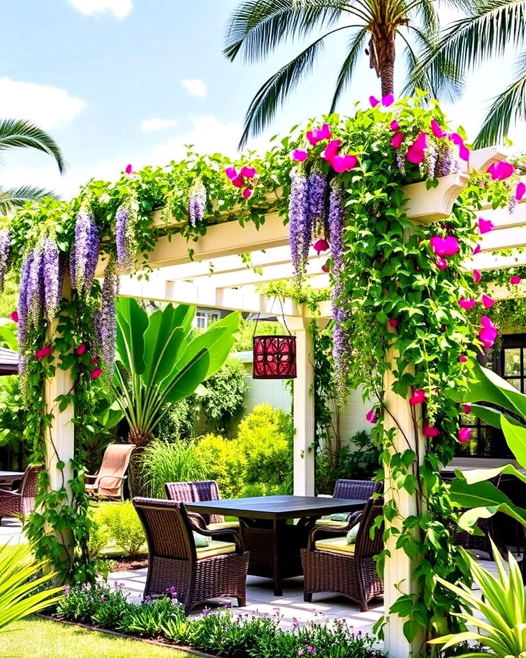 pergola covered with greenery