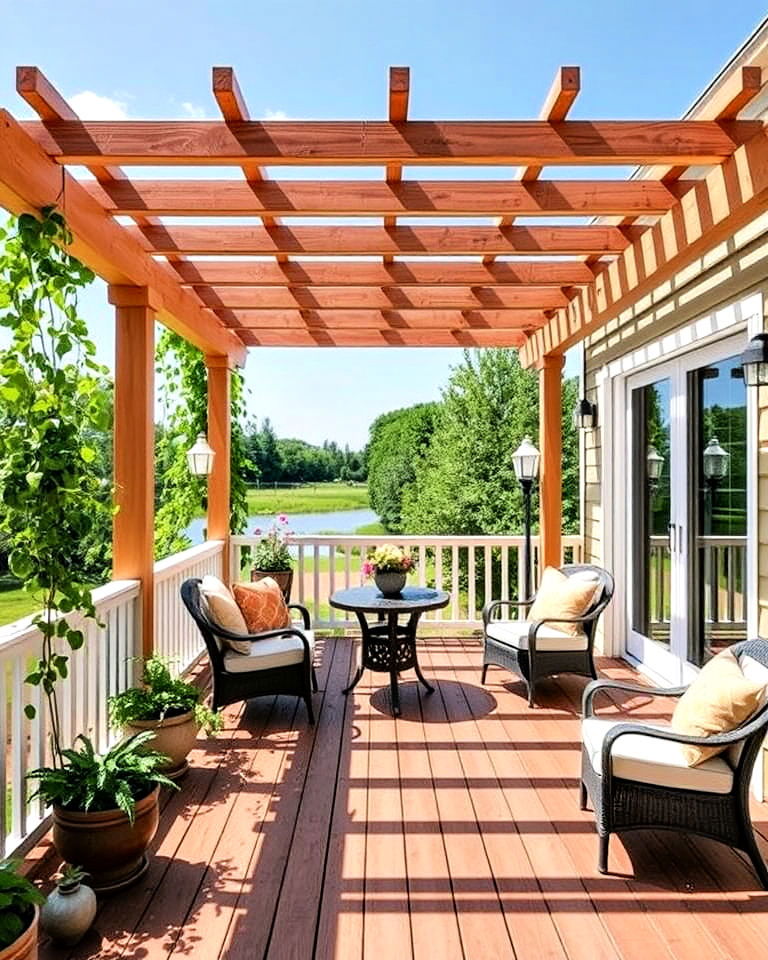 pergola enhanced ground deck