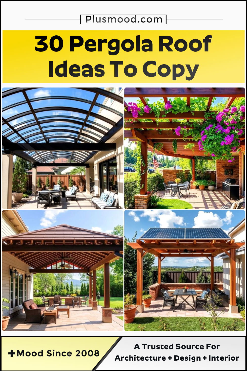 pergola roof ideas and inspiration