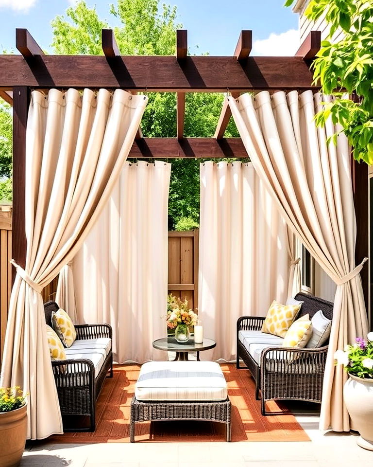 pergola with outdoor curtains