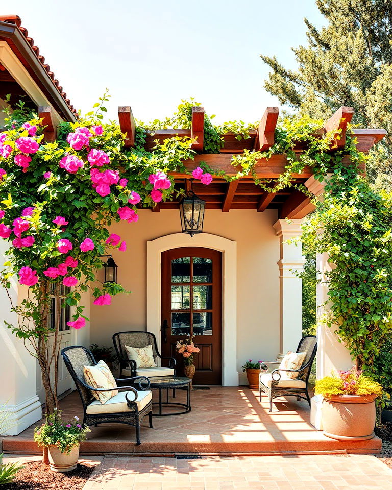 pergolas with climbing vines