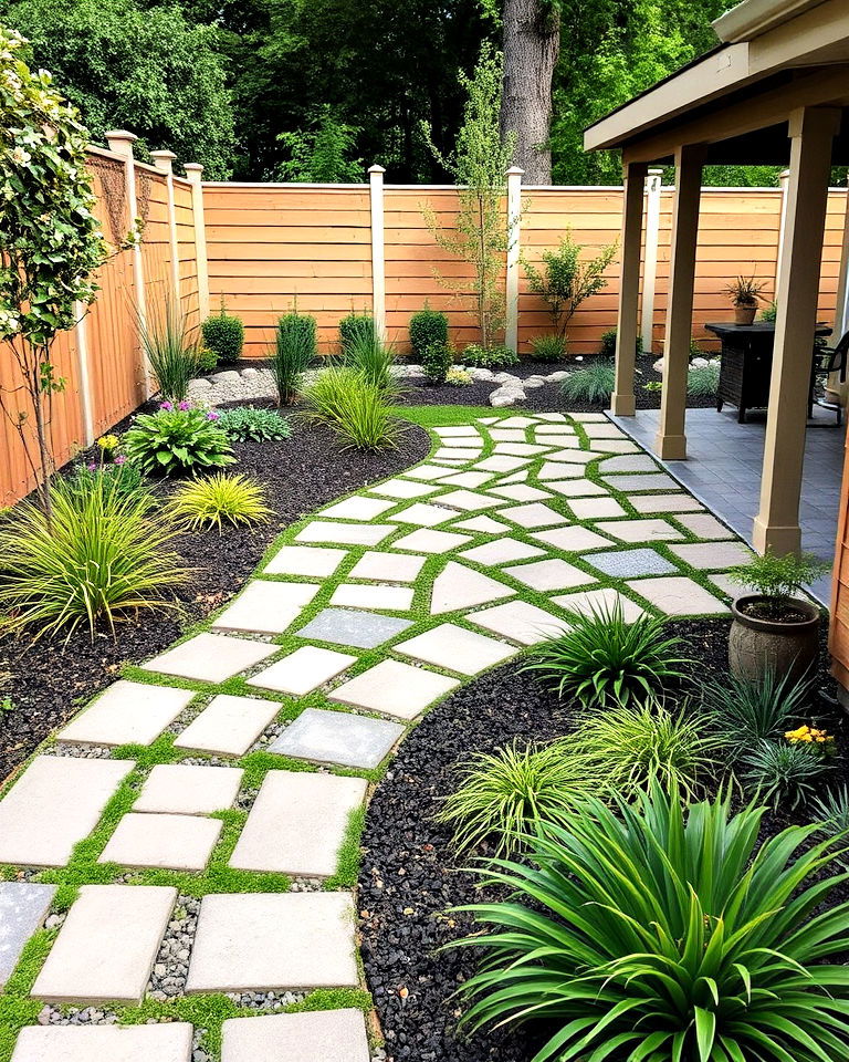 permeable paving xeriscape garden