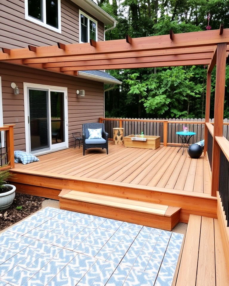play area integrated deck