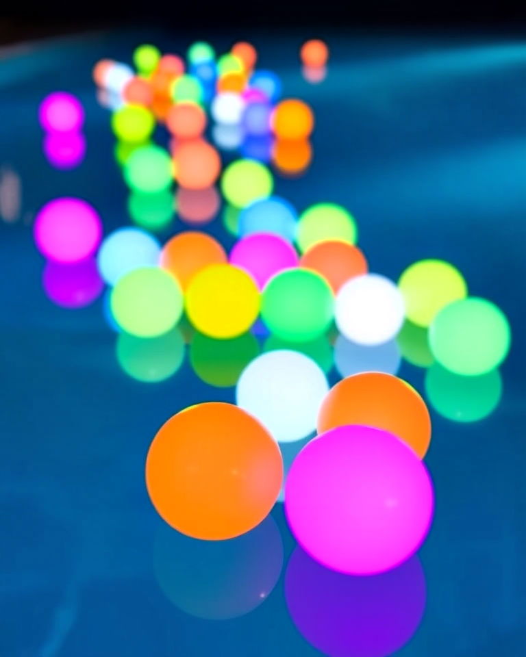 playful and vibrant colorful led pool balls