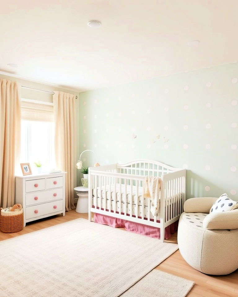 playful polka dot baby room