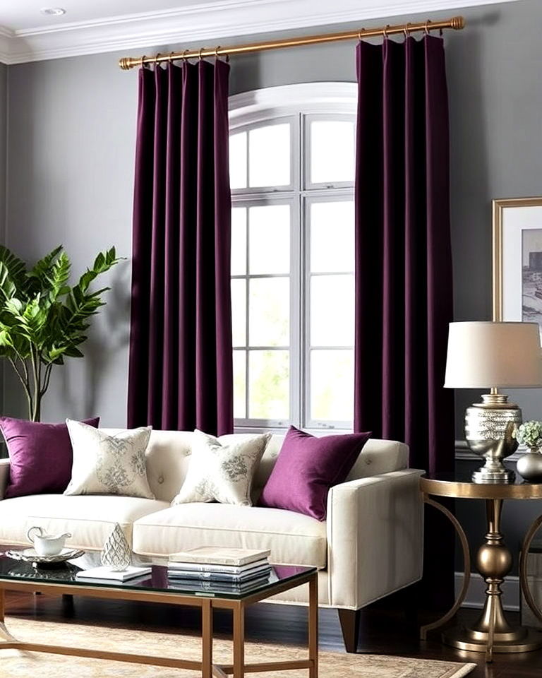 plum curtains