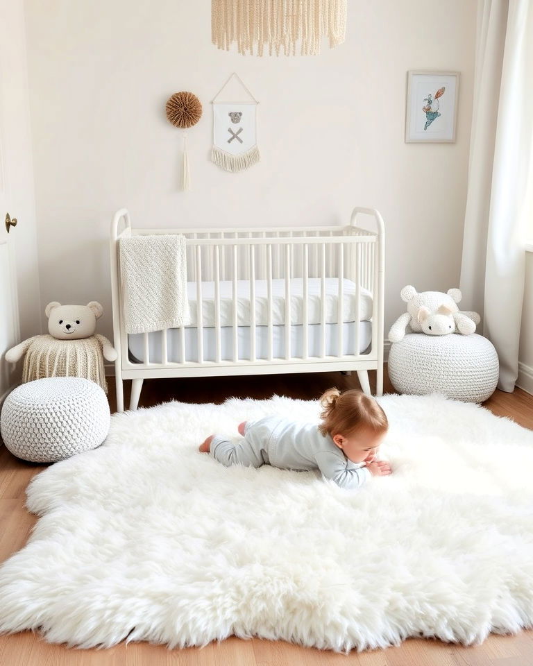 plush white rug for comfort