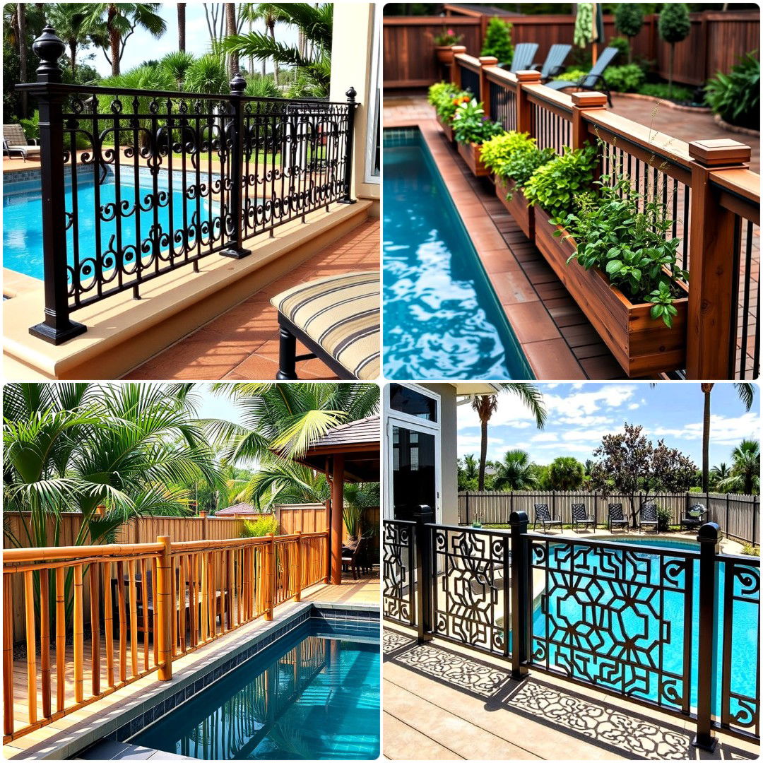 15 Pool Deck Railing Ideas for Modern and Classic Designs