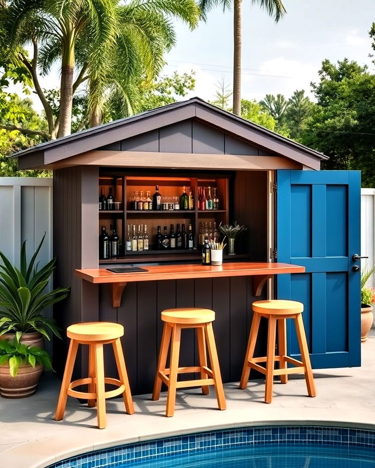 poolside bar shed