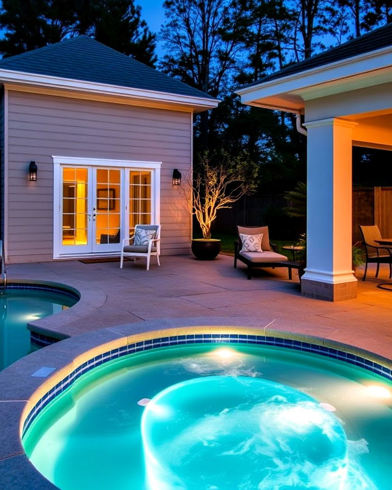 poolside spa or hot tub